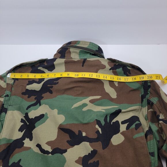 USAF Military Issue Mens Woodland Camo Cold Weather Coat Medium Regular - Picture 6 of 13